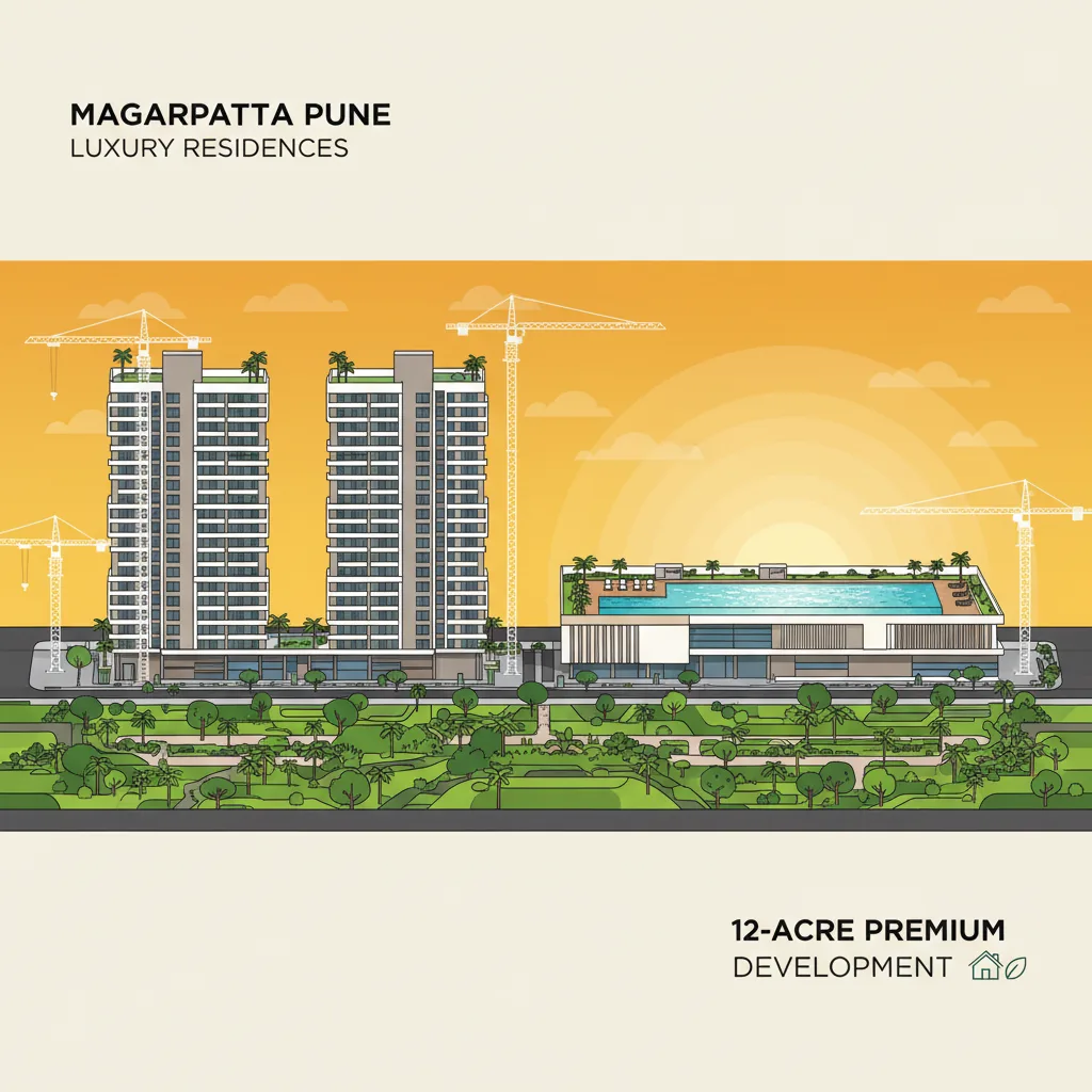 Godrej Elaris completion date - luxury residential high-rise in Magarpatta Pune with rooftop infinity pool and landscaped gardens