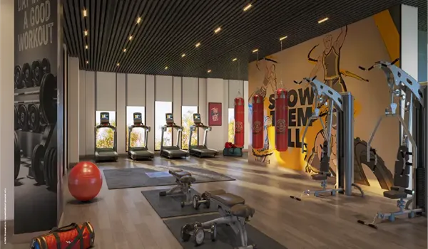 Modern Gymnasium with Advanced Equipment at Godrej Elaris