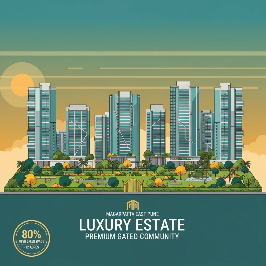 Godrej Elaris Resale Market Value - Premium gated community with modern high-rise towers in Magarpatta East Pune